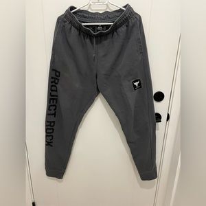 Gray Under Armour Project Rock Sweatpants